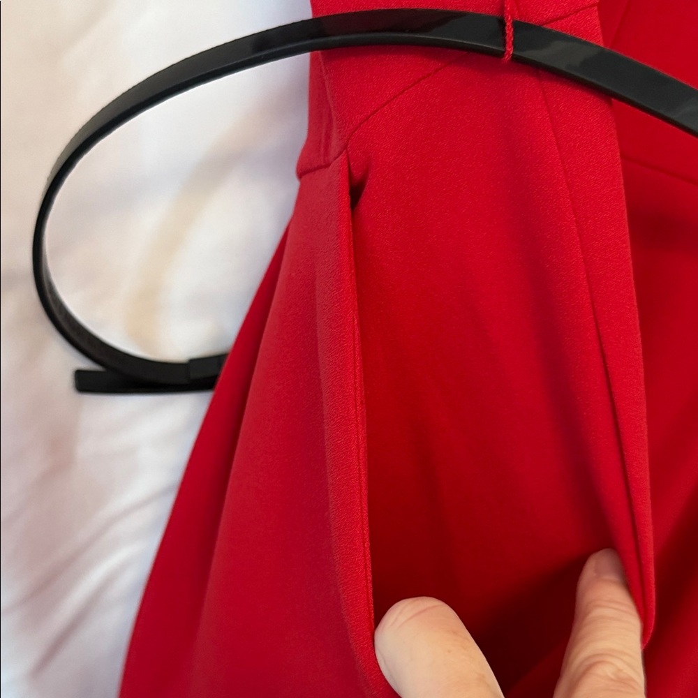 Calvin Klein Collection Red Ruffled Jumpsuit - Picture 5 of 7